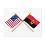 US and Angola Crossed Flags
