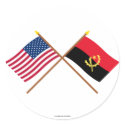 US and Angola Crossed Flags stickers