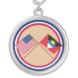 US and Antigua & Barbuda Crossed Flags