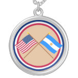 US and Argentina Crossed Flags necklaces