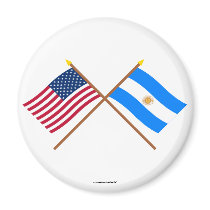 US and Argentina Crossed Flags