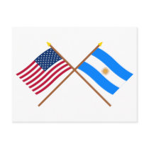 US and Argentina Crossed Flags