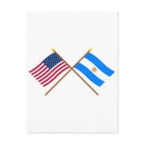 US and Argentina Crossed Flags