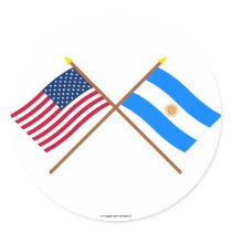 US and Argentina Crossed Flags