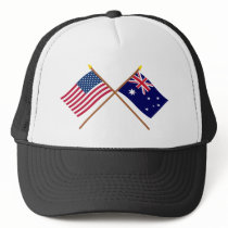 US and Australia Crossed Flags