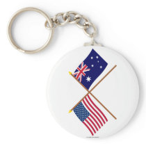 US and Australia Crossed Flags