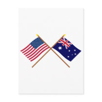 US and Australia Crossed Flags