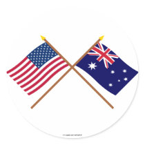 US and Australia Crossed Flags