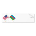 US and Azerbaijan Crossed Flags