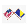 US and Bosnia & Herzegovina Crossed Flags