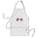 US and Central African Republic Crossed Flags aprons