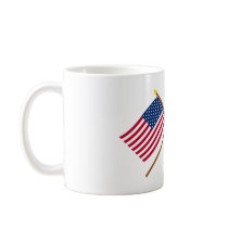 US and Costa Rica Crossed Flags Coffee Mugs
