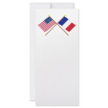 US and France Crossed Flags rack cards
