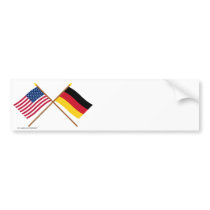 US and Germany Crossed Flags