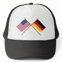 US and Germany Crossed Flags
