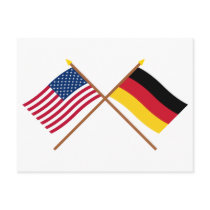 US and Germany Crossed Flags