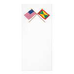 US and Grenada Crossed Flags Custom Rack Card