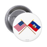 US and Haiti Crossed Flags buttons