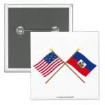 US and Haiti Crossed Flags buttons