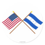 US and Honduras Crossed Flags stickers