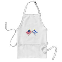 US and Israel Crossed Flags Aprons