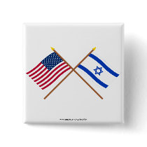 US and Israel Crossed Flags