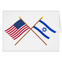 US and Israel Crossed Flags