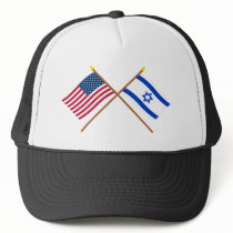 US and Israel Crossed Flags