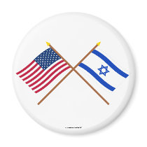 US and Israel Crossed Flags