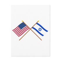 US and Israel Crossed Flags