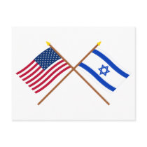 US and Israel Crossed Flags