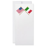 US and Italy Crossed Flags rack cards