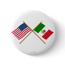 US and Mexico Crossed Flags