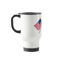 US and Ohio Crossed Flags Coffee Mug