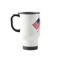 US and Peru Crossed Flags Mugs
