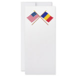 US and Romania Crossed Flags rack cards