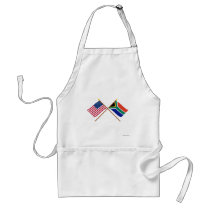 US and South Africa Crossed Flags Aprons