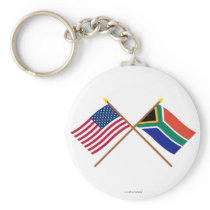 US and South Africa Crossed Flags