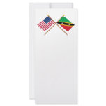 US and St Kitts & Nevis Crossed Flags rack cards