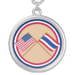 US and Thailand Crossed Flags necklaces