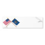 US and Utah Crossed Flags Bumper Sticker