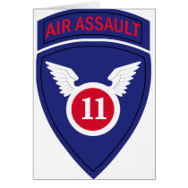 US Army 11th Airborne Div Air Assault Insignia Greeting Cards