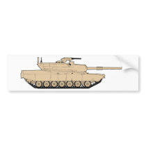 US Army M1A1 Abrams Main Battle Tank Bumper Sticker