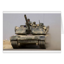 US_Army_M1A1_Abrams_main_battle_tank Greeting Cards