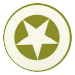 US Army Star Round Sticker