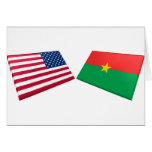 US & Burkina Faso Flags cards