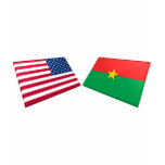 US & Burkina Faso Flags t-shirts