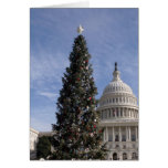 US Capitol Hill christmas tree Greeting Card