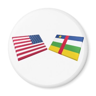 US & Central African Republic Flags Fridge Magnets by Vexillophile