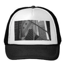 US & Chicago city flag Hats